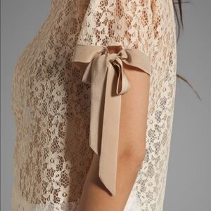 Paper Crown sz M Lace Blouse with Bows